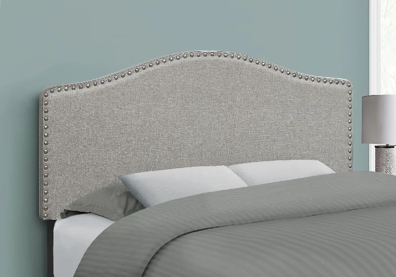 Monarch Bed - Full Size/Grey Linen Headboard Only