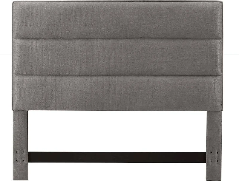 Serta - Palisades Upholstered Queen Headboard - Gray