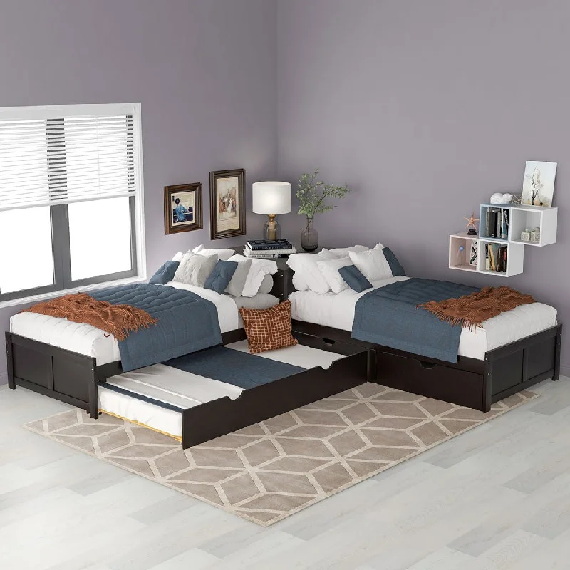 Espresso Twin Bed with Trundle