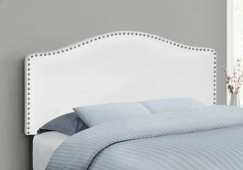 Monarch Bed - Full Size/White Leather-Look Headboard Only