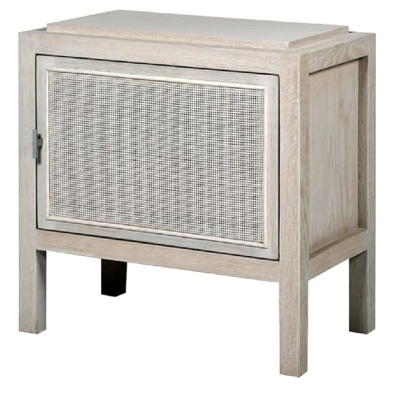 Marco White Wash Rattan Left Bedside Cabinet