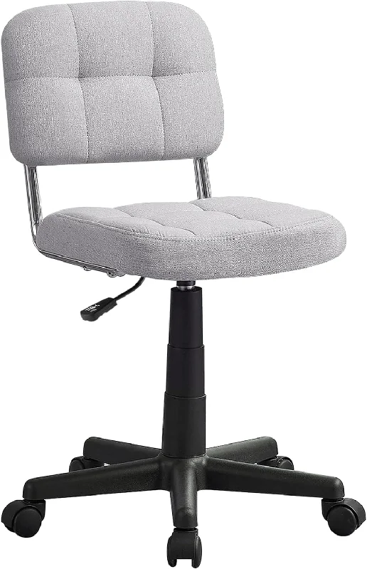 VECELO Modern Armless Home Office Desk Chair for Make Up/Bed Room/Small Space