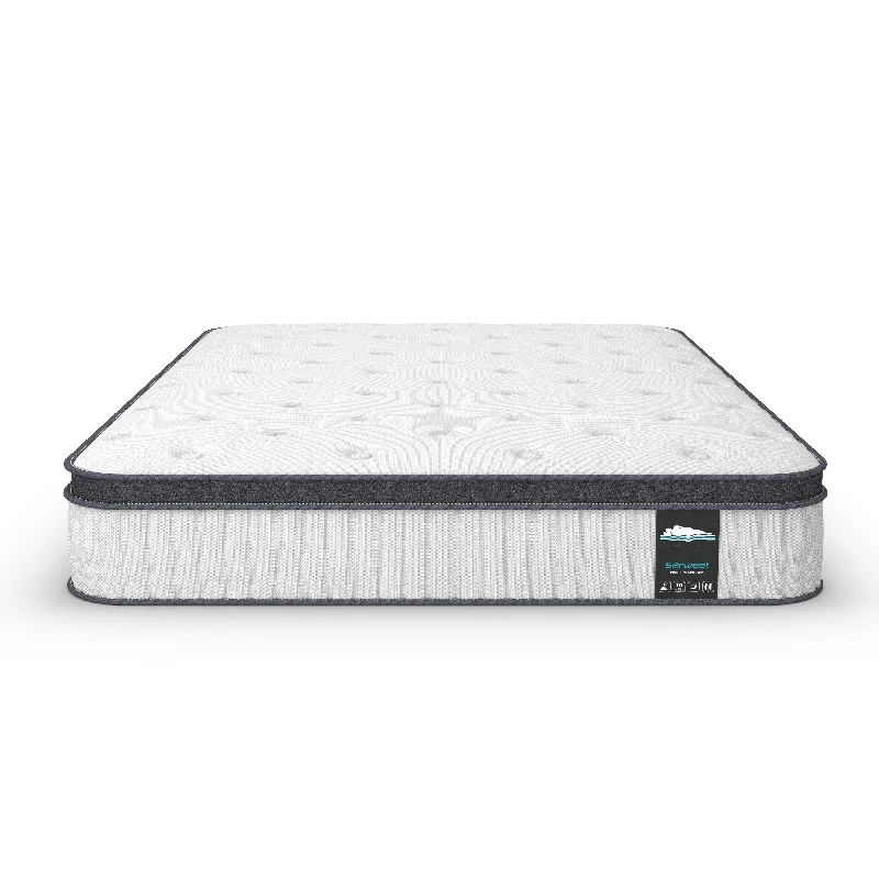 12 Inch Hybrid Mattress with Memory Foam & Heavier Coils, Ergonomic Design for Pressure Relief, Medium Firm Feel