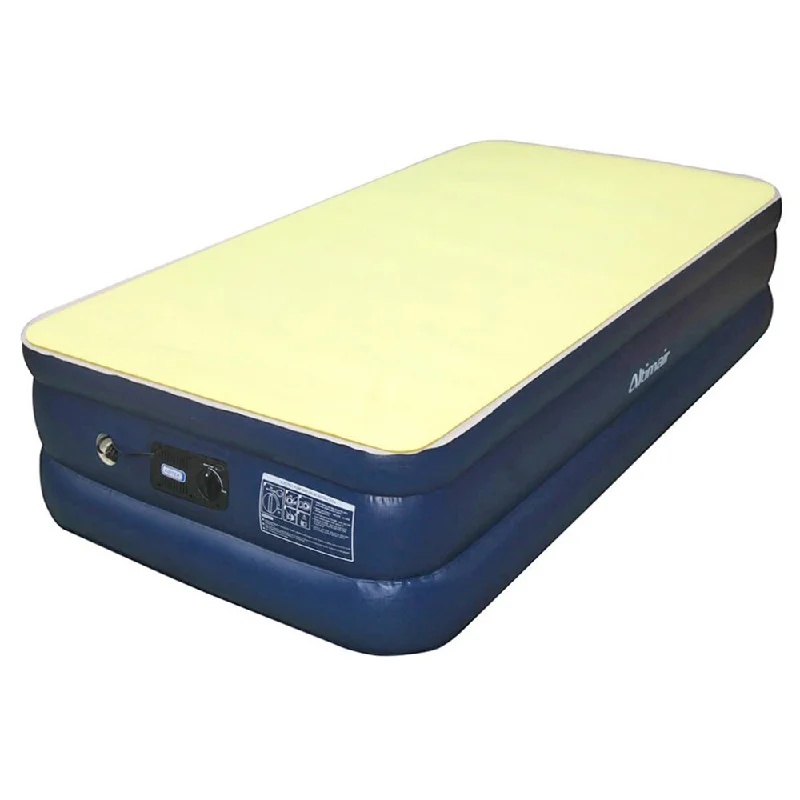 Airtek Twin-size Flocked Top Air Mattress with Memory Foam Mattress Topper