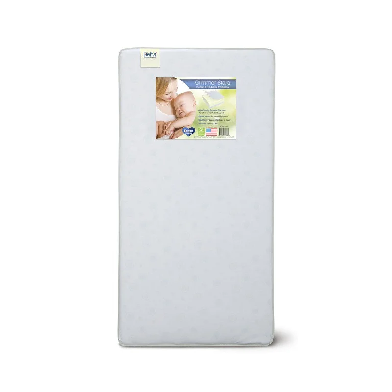 Delta Children Glimmer Stars Crib and Toddler Mattress - Multi