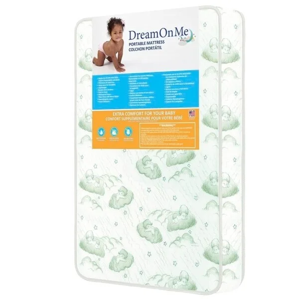 Dream On Me 3-inch Square Corner Playard Mattress