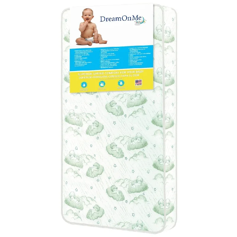 Dream On Me Nirvana Vinyl 6-inch 96 Coil Spring Crib and Toddler Bed Mattress