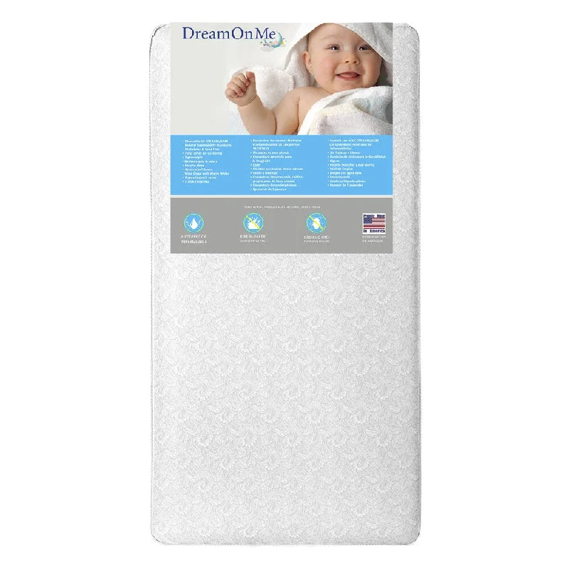 Dream On Me Slumberland 2-Sided Crib and Toddler 260 Coil Mattress - grey