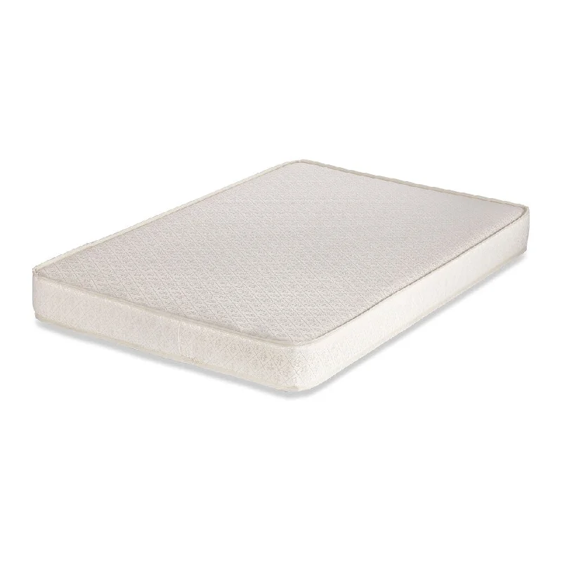 LA Baby 2-inch Mini/Portable Crib Mattress with Organic Cotton Layer - White