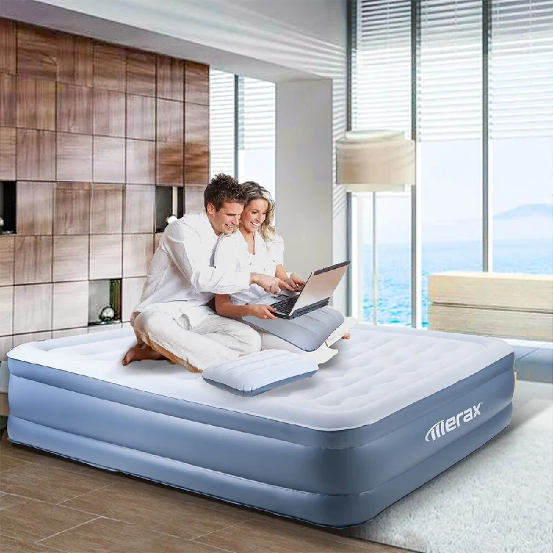 Merax Raised 18inch Queen-size Airbed Mattress with Built-in Electric Pump and Pillow