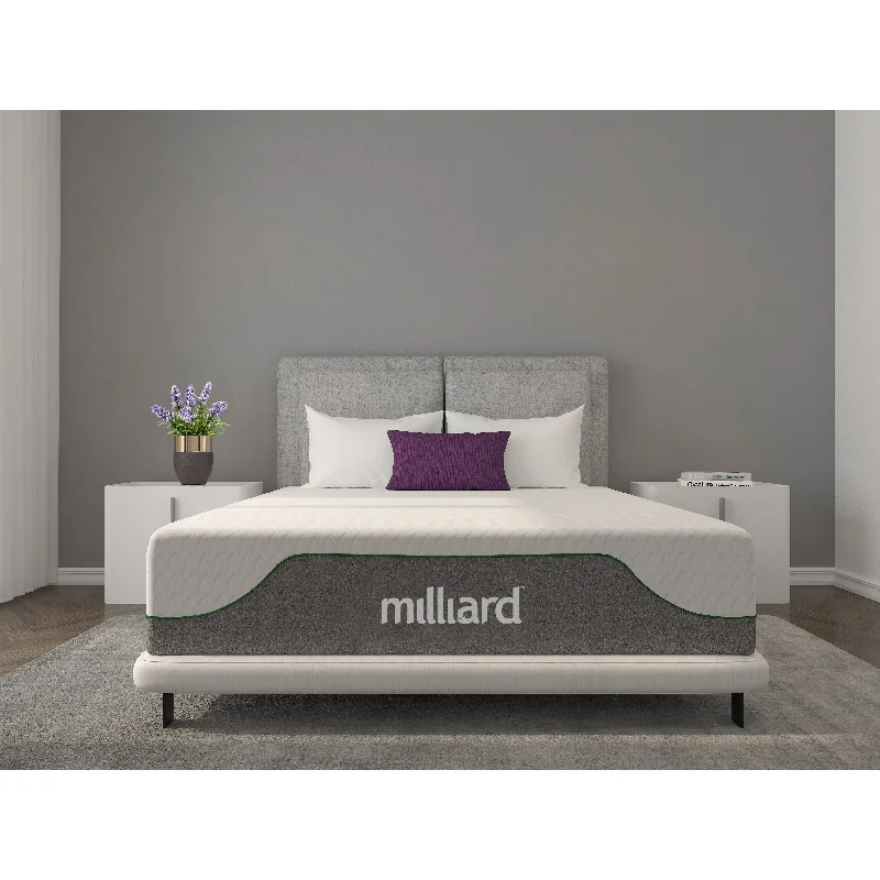 Milliard Memory Foam Mattress 10 inch Firm, Bed-in-a-Box/Pressure Relieving, Classic