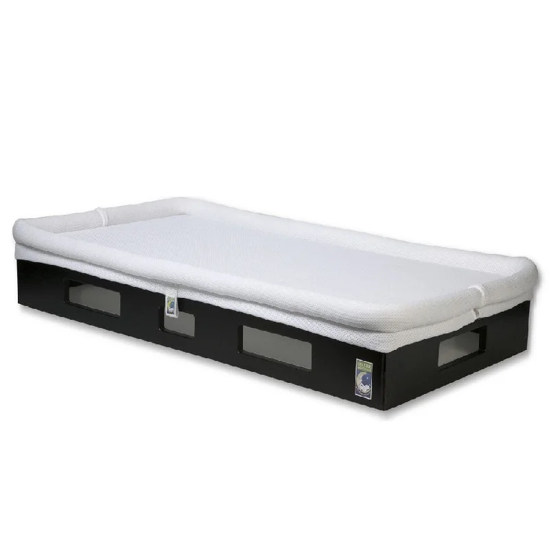 SafeSleep Espresso Base White Breathable Crib Mattress