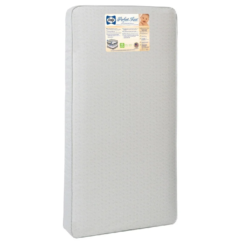 Sealy Perfect Rest 150-coil Infant / Toddler Crib Mattress with Waterproof Cover - White