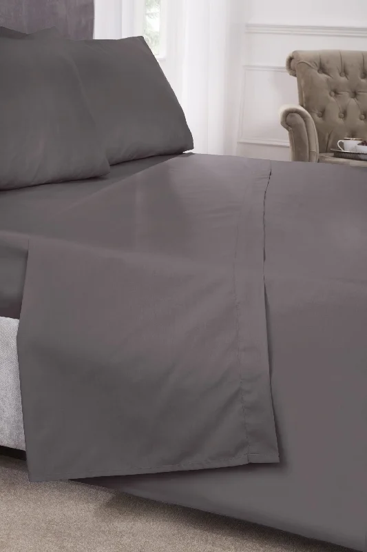 180 Thread Count Percale Duvet Set in Grey