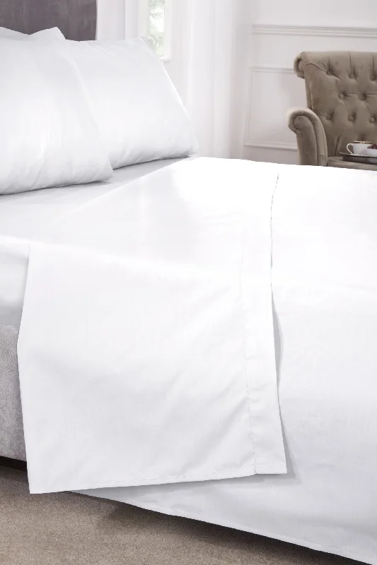 180 Thread Count Percale Duvet Set in White