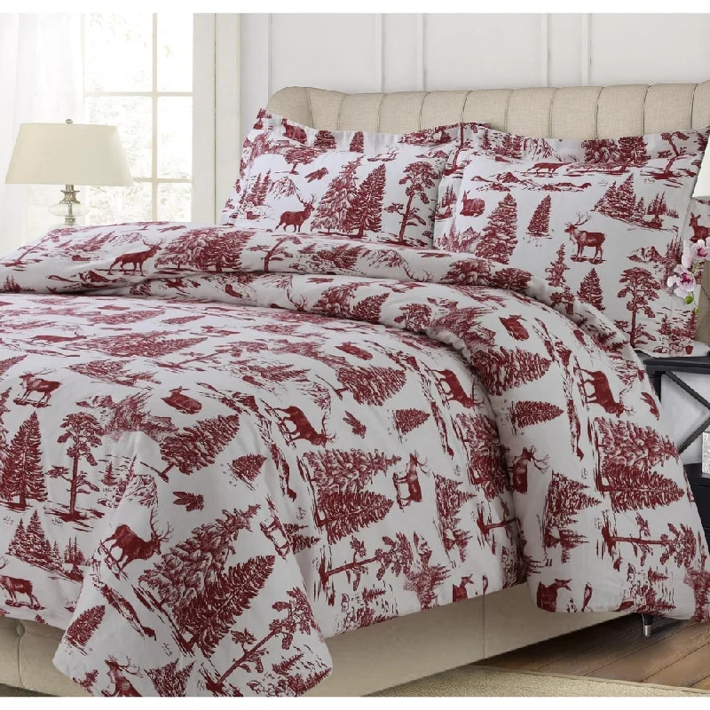 deer toile deep red