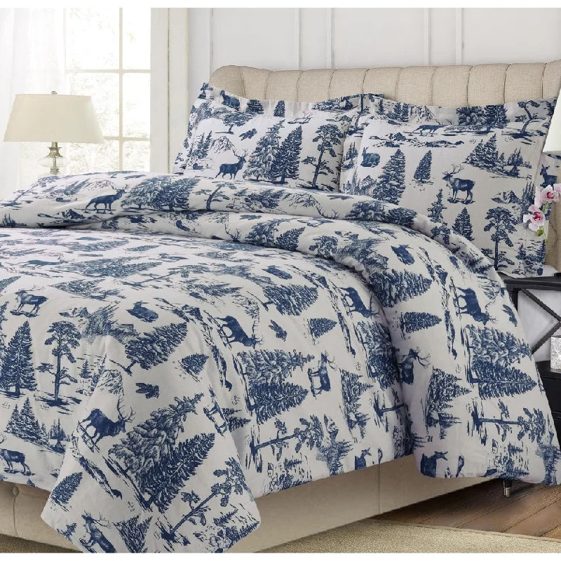 deer toile navy