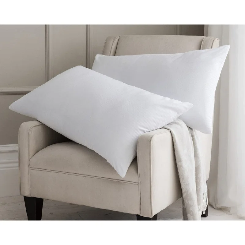 3D Pillow with Grey Piping (Set of 2) - White