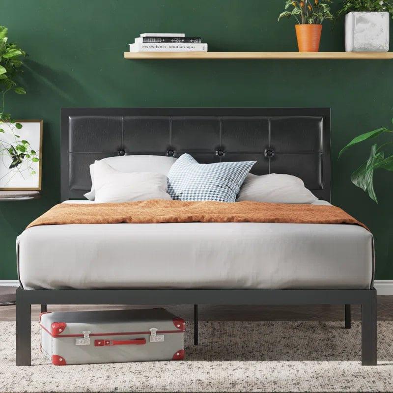 Alexandra Upholstered Faux Leather Headboard Bed Frame