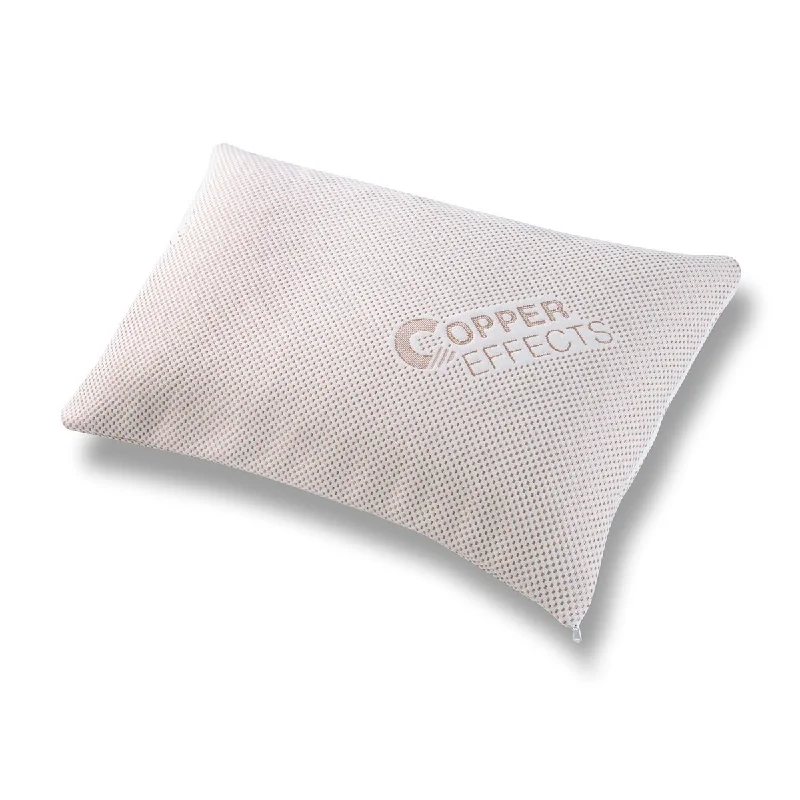 All-In-One Copper Effects Antimicrobial Sleep Pillow - White