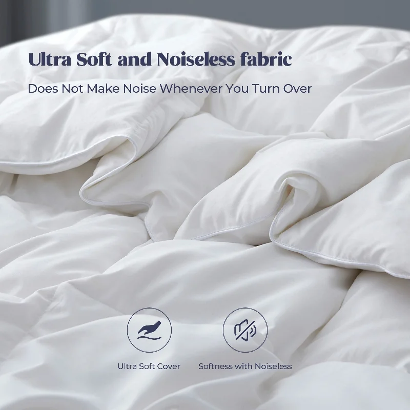 All Season White Goose Feather Down Comforter Duvet Insert