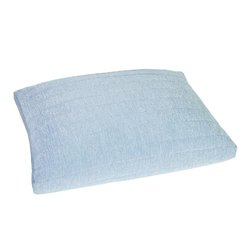 Below Zero Cooling Channel Quilted Gusset Pillow - Blue