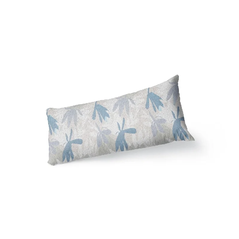 CARDINAL BLUE Body Pillow By Becky Bailey - Blue, Ivory