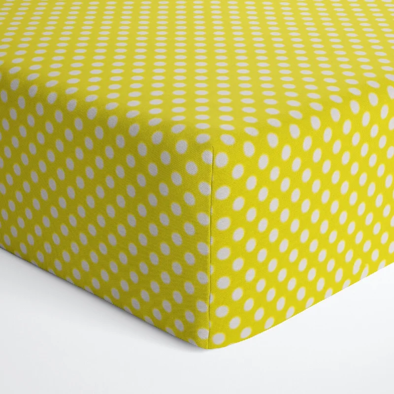 Cherry Blossom Fitted Sheet (Green Dot) - N/A