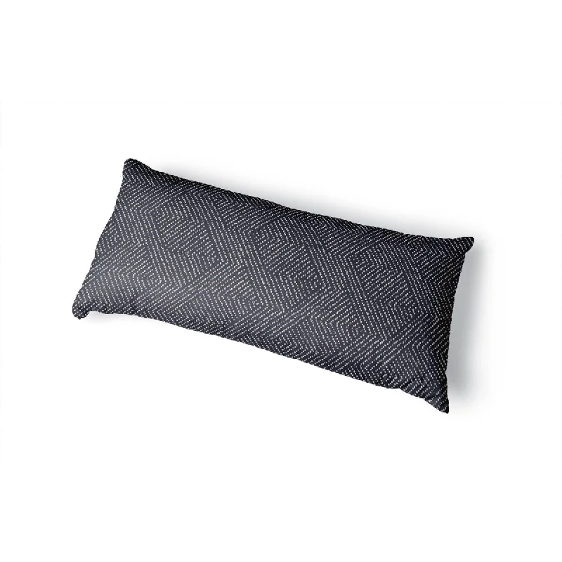 CHEVRON DOT SMOKE Body Pillow By Kavka Designs - Navy