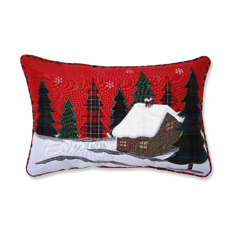 Christmas Cabin 11.5x18.5-inch Throw Pillow