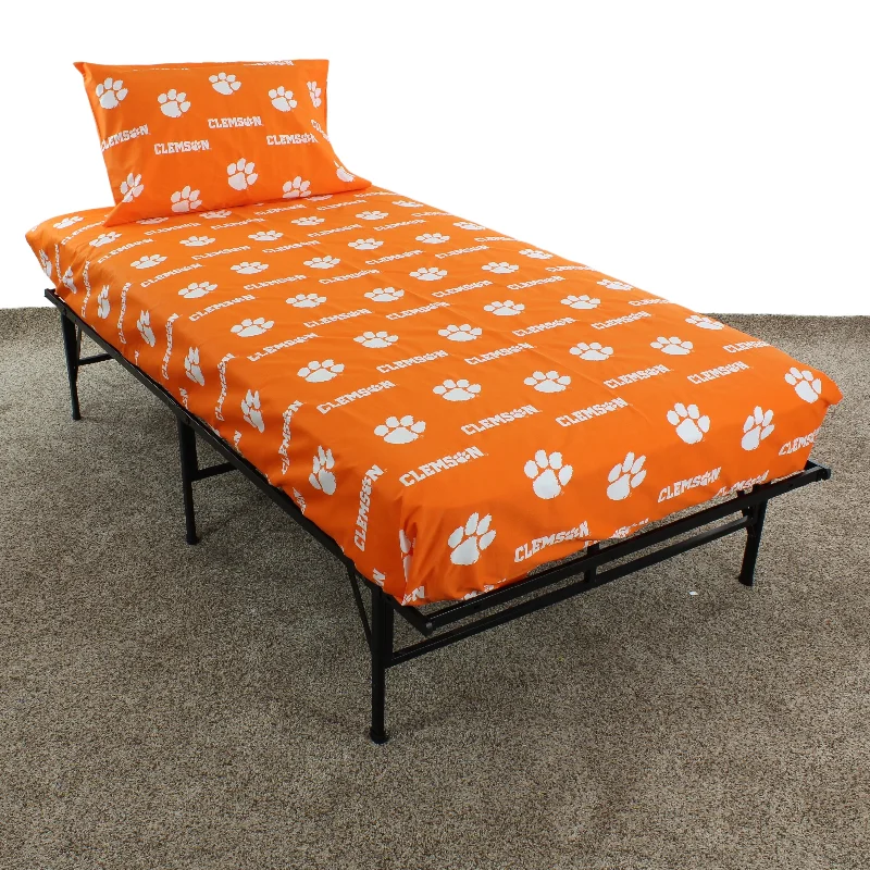 Clemson Tigers Sheet Set Choose From Sizes and Colors