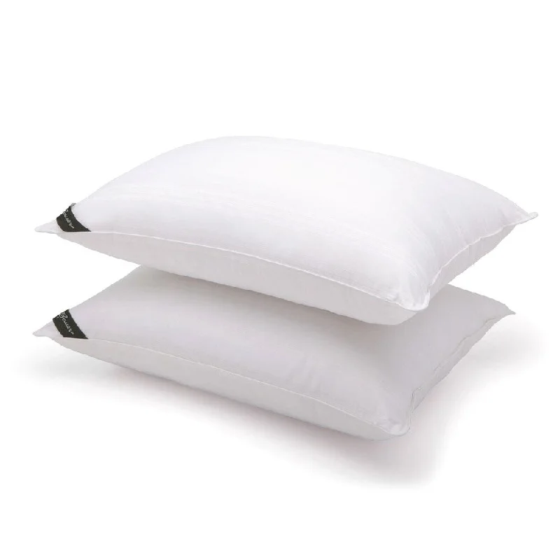 Eddie Bauer Cotton Damask Striped Down Alternative Pillow (Set of 2) - White