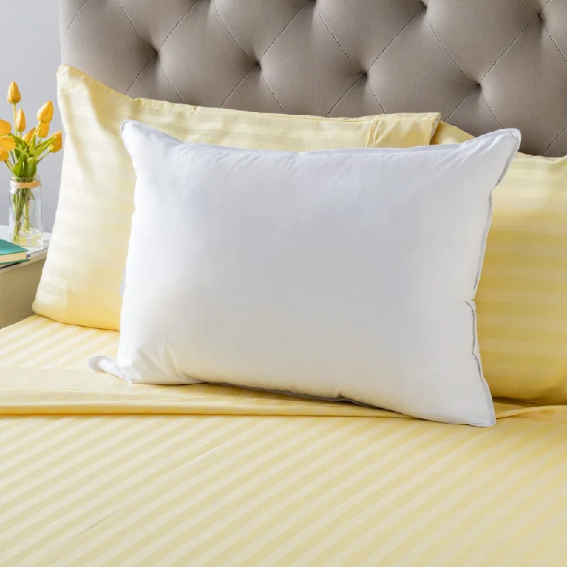 Extra Firm Cambric Cotton White Feather Pillow