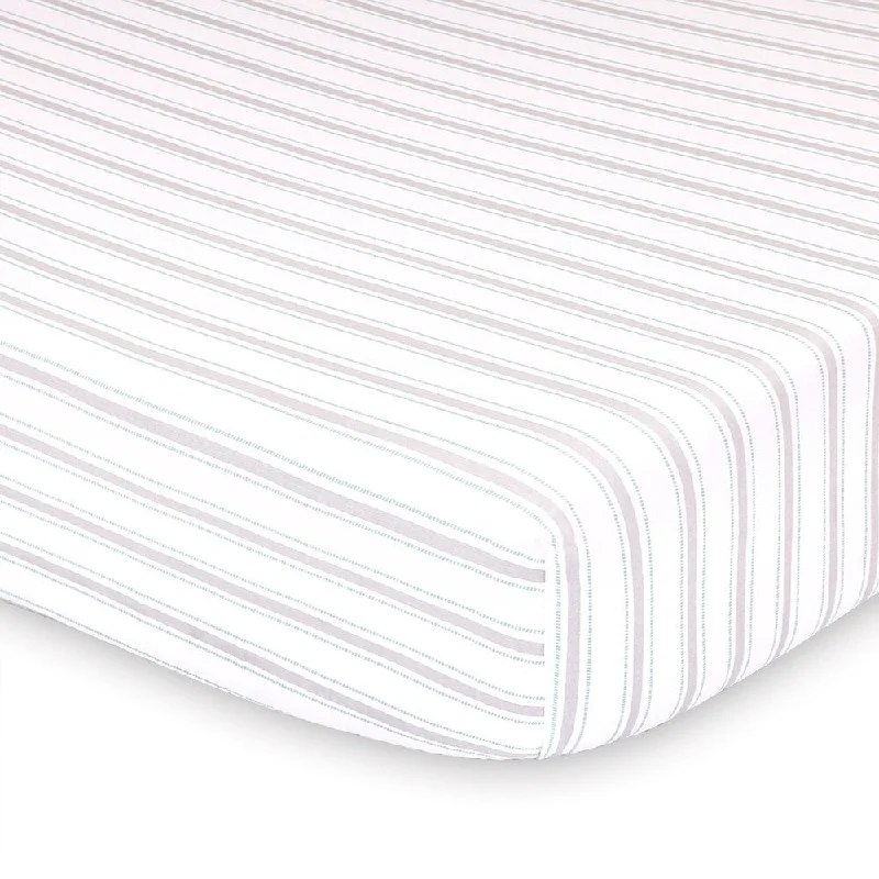 Farmhouse Stripe Fitted Sheet by The Peanutshell