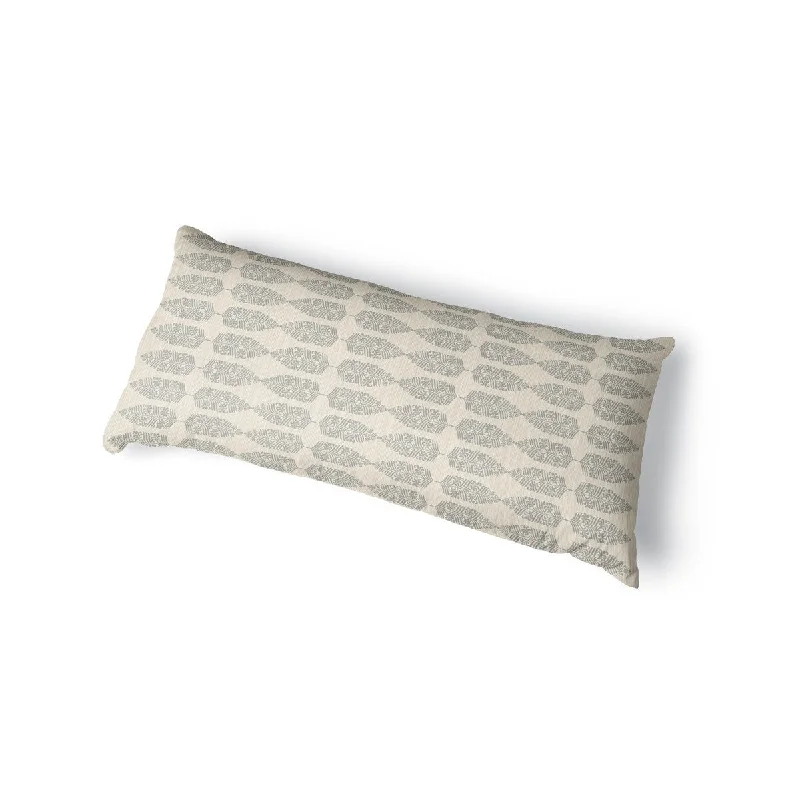 FEATHER BEIGE Body Pillow By Kavka Designs - Beige, Grey