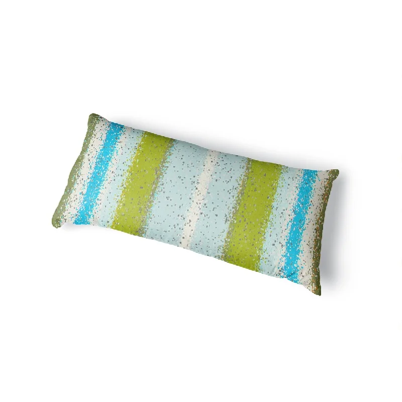 GLITCH CHARTREUSE Body Pillow By Kavka Designs - Green, Blue, Ivory