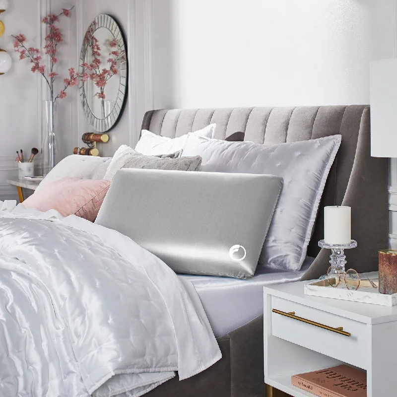 Goodnight + Glow Luxe Silk Memory Foam Pillow