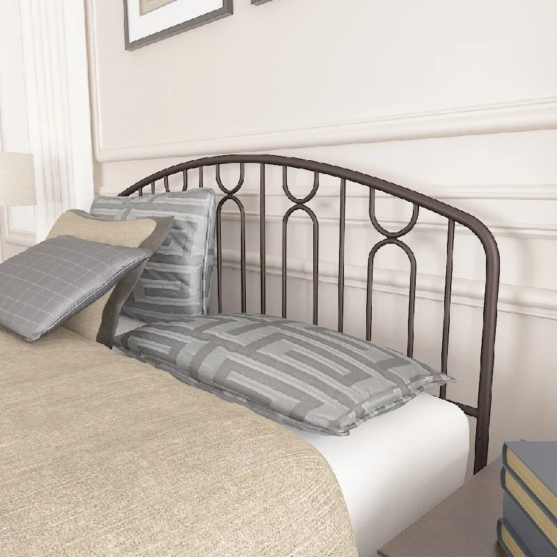 Hillsdale Furniture Riverbrooke Bronze Metal Arch Scallop Headboard