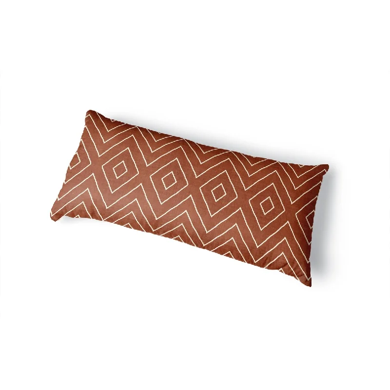 HOOK RUST Body Pillow By Becky Bailey - Rust, Umber