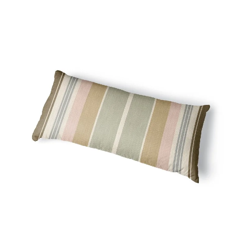 HUNTINGTON GREEN Body Pillow By Kavka Designs - Green, Pink, Tan, Brown