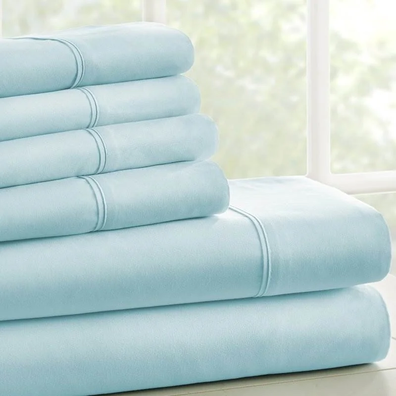 King/Queen/Twin XL /Twin/Full 4/6-Piece Wrinkle Resistant Microfiber Polyester Sheet Set