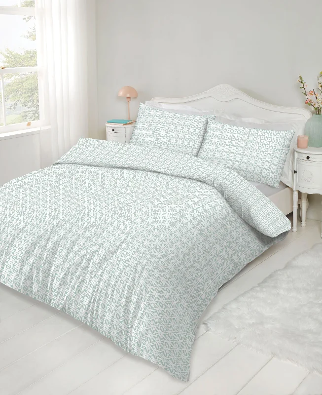 Lewis's Aspen Duvet Set - Sage Green