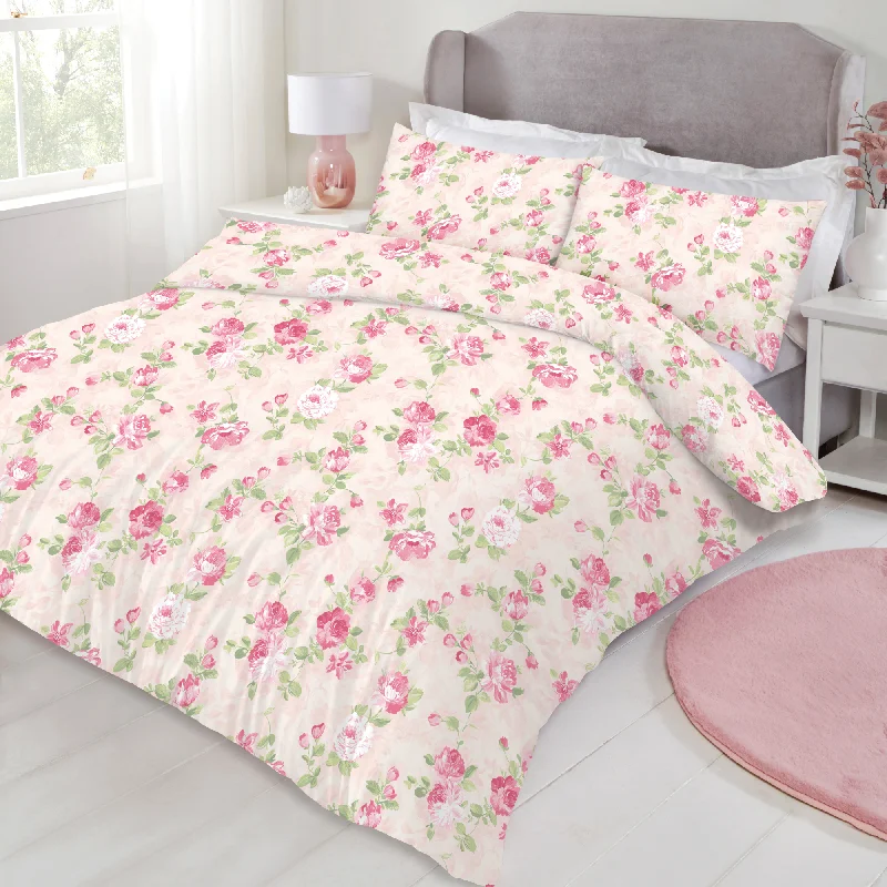 Lewis's Meadow Duvet Set - Pink