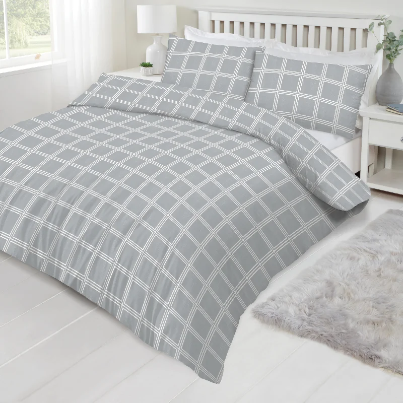 Lewis's Montreal Duvet Set - Grey