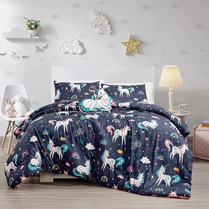 MarCielo Kids Girls Boys Comforter Set Magic Unicorn