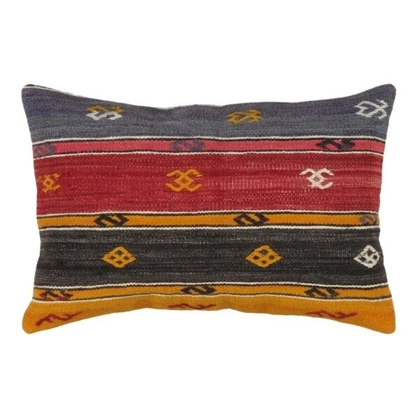 Pasargad Vintage Turkish Kilim Pillow (16" X 24") - Multi