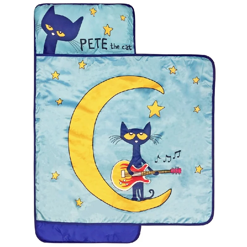 Pete the Cat Night Music Nap Mat- Built-in Pillow and Blanket