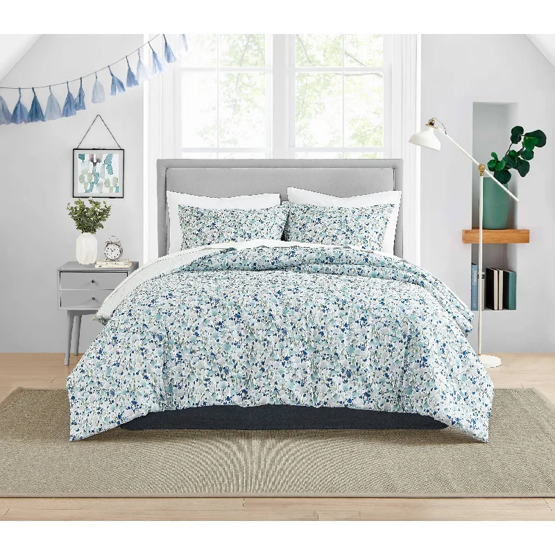 Poppy & Fritz Olivia Cotton Blue Duvet Cover Set