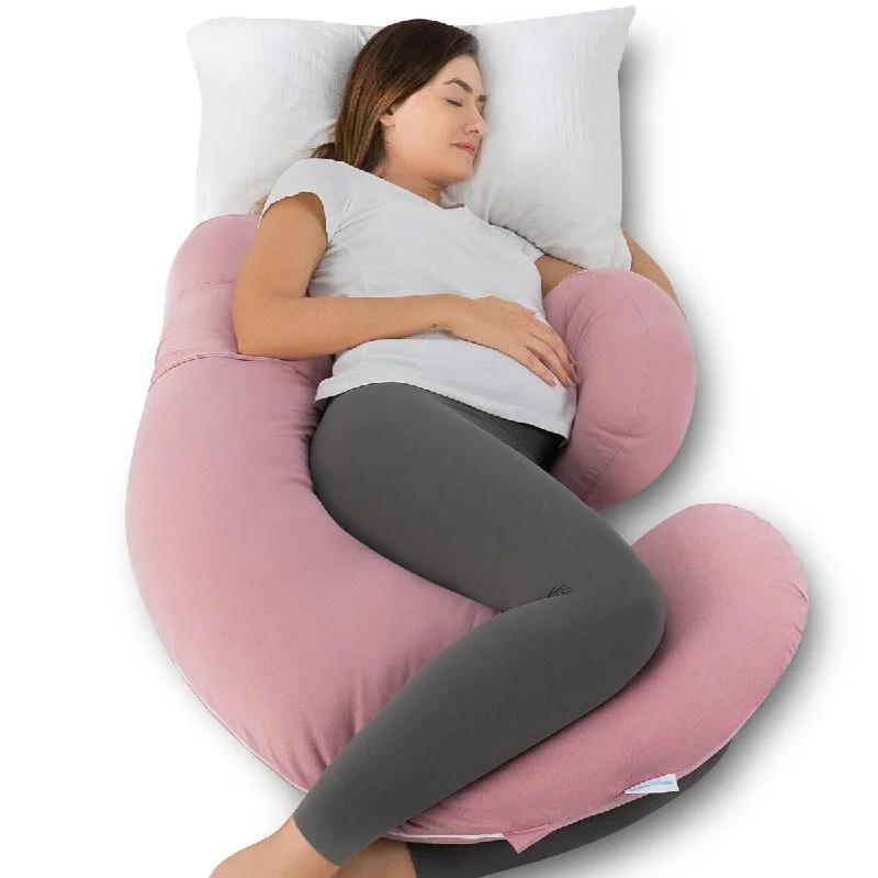 Pregnancy Pillows for Sleeping,Cooling Maternity Pillow, Soft F Shaped Body Pillow for Back & Belly Support,Pregnancy Must Haves