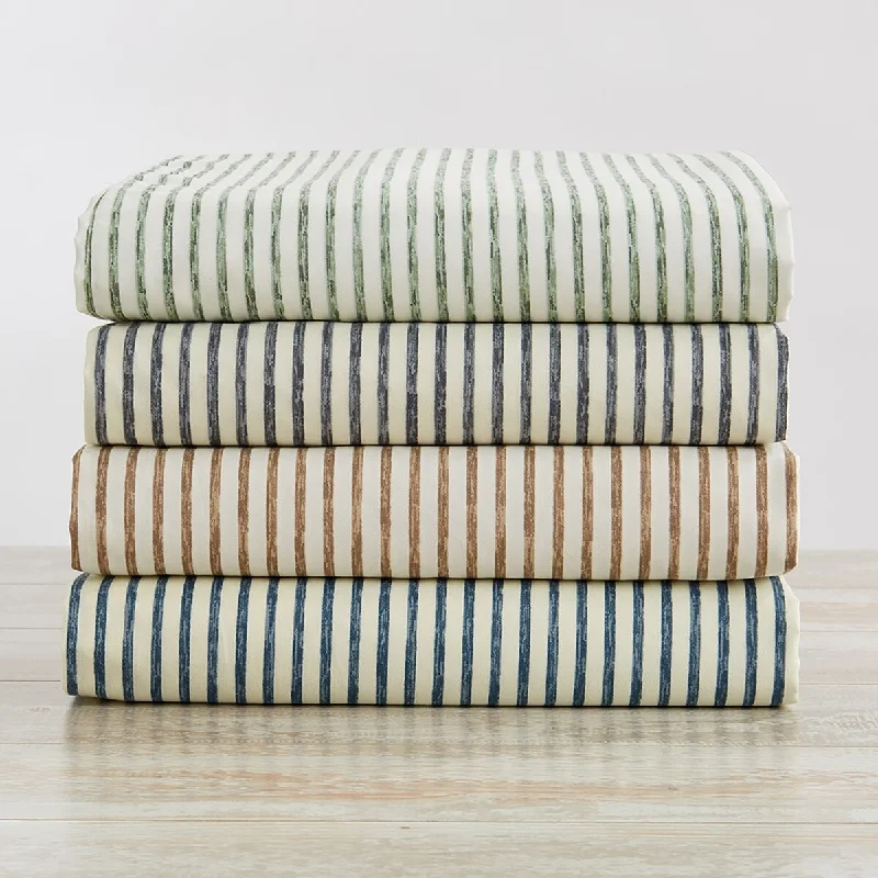 Premium Striped Microfiber Sheet Set